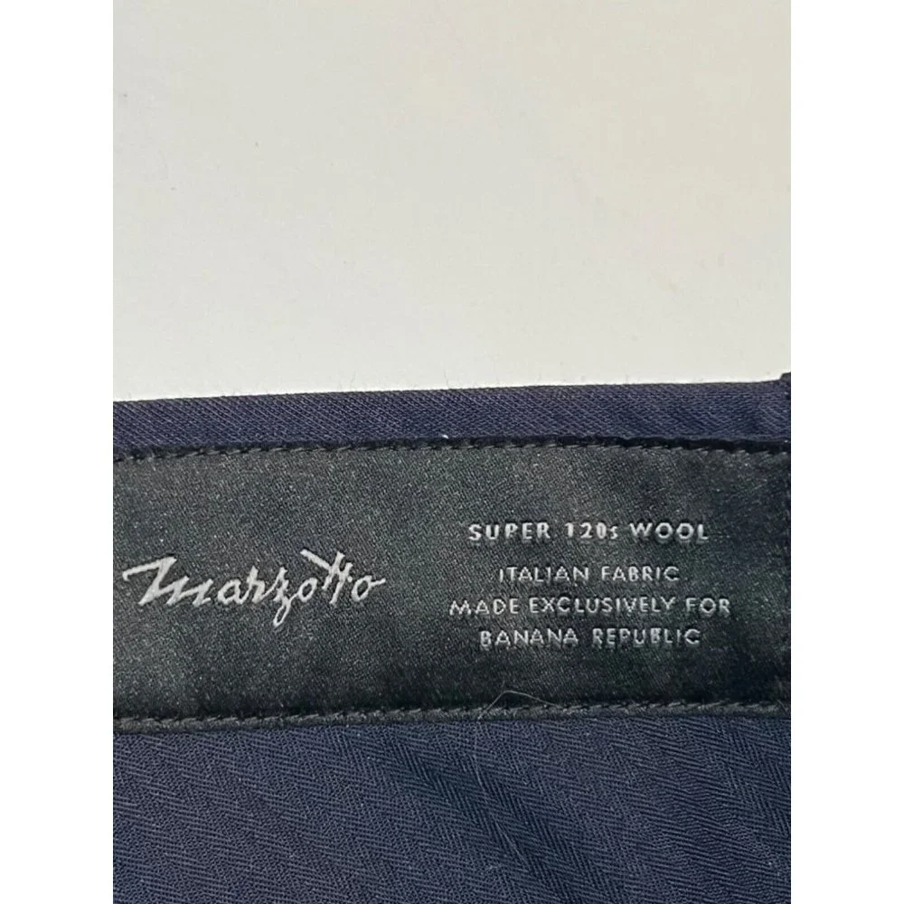 NWT BANANA REPUBLIC Men's Slim Tapered Fit Italian Wool Pants 40x32 Blue #257847